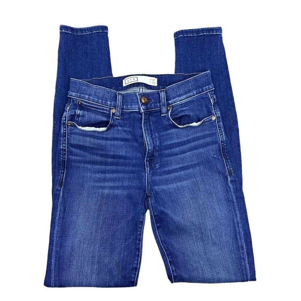 AYR The Chiller Blue Denim Sunrise High Rise Skinny Stretch jeans size 27